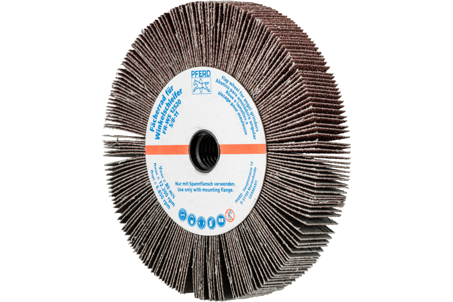 Angle Grinder Flap Wheel, 5 x 3/4", 60 Grit
