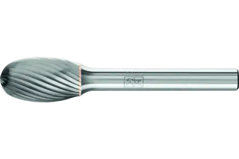 PFERD Carbide Bur SE-5 Oval Shape Single Cut 1/2" x 7/8" x 1/4" Shank