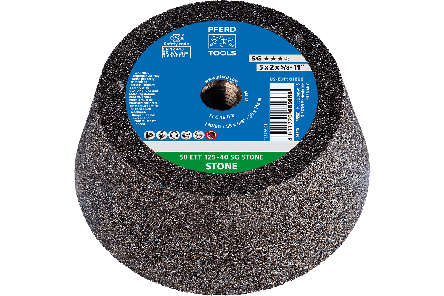 Cup Wheel, SG STONE, 1 1/2 Inch