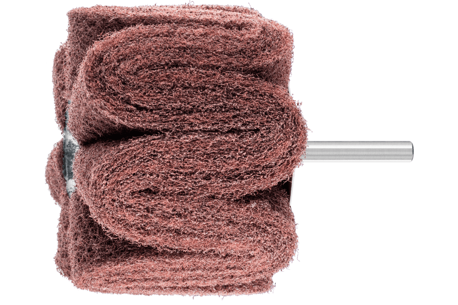 POLINOX® mounted flap wheels, 3 x 2", 180 Grit, 1/4" shank