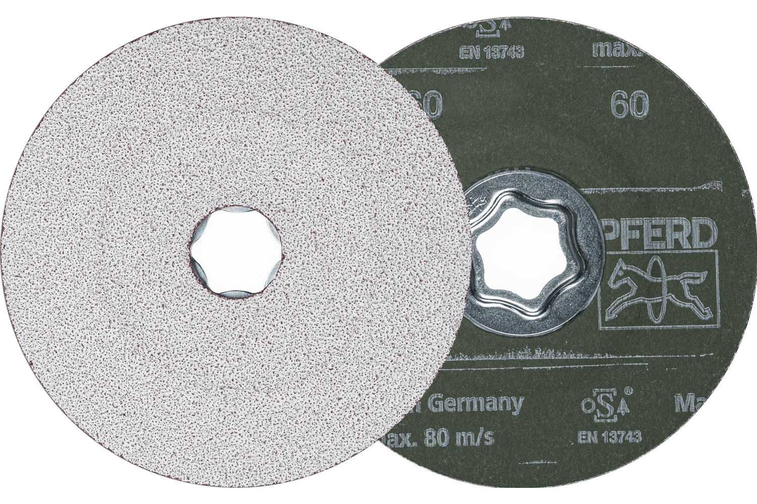 COMBICLICK® Fiber Disc, 4 1/2" Dia, 60 Grit, 64194006