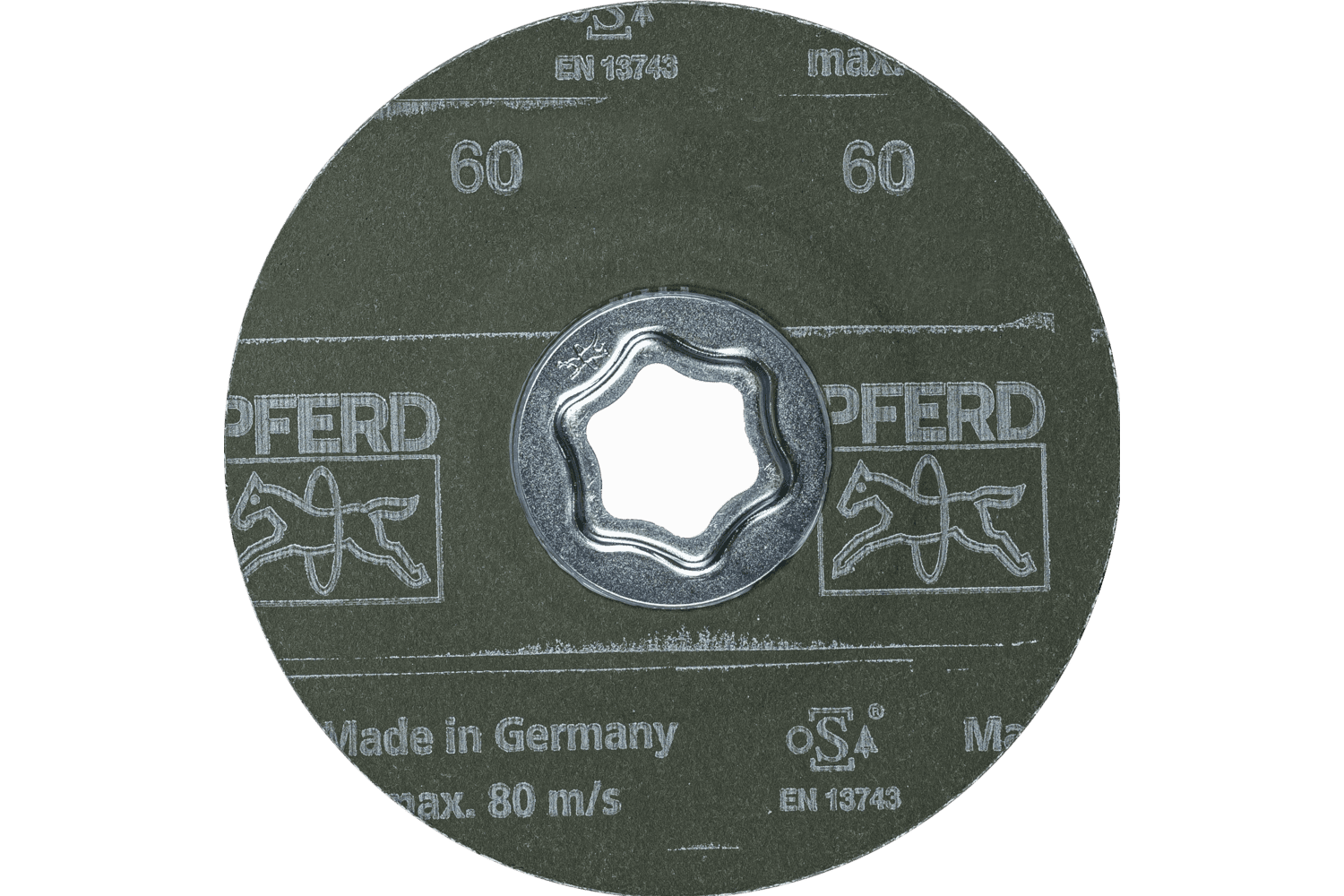 COMBICLICK® Fiber Disc, 4 1/2" Dia, 60 Grit, 64194006