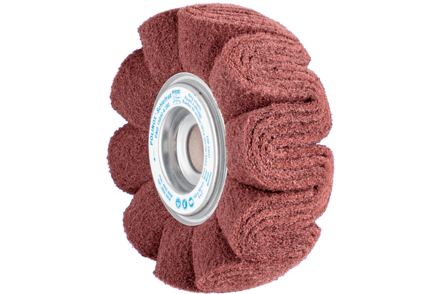 POLINOX® Unmounted Flap Wheel, 6 x 2", 280 Grit