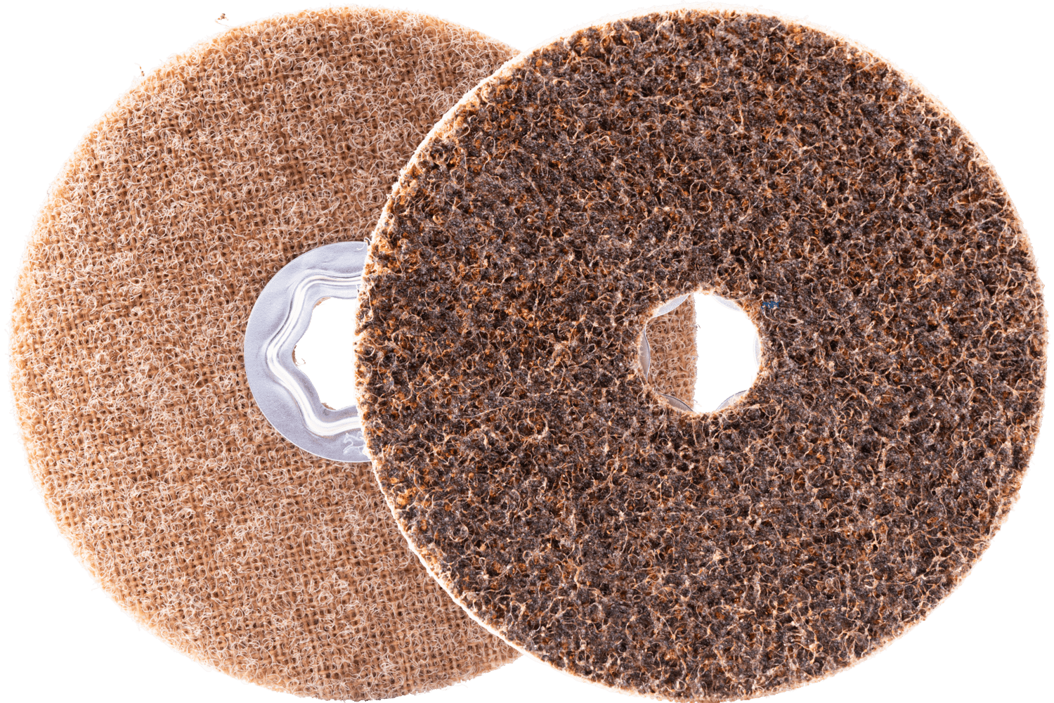 COMBICLICK® Surface Conditioning Disc Hard, 5" Dia, 100 G Grit, coarse, yellow-brown