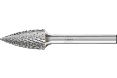 PFERD Carbide Bur SG-5 Pointed Tree Shape Diamond Cut 1/2" x 1" x 1/4" Shank