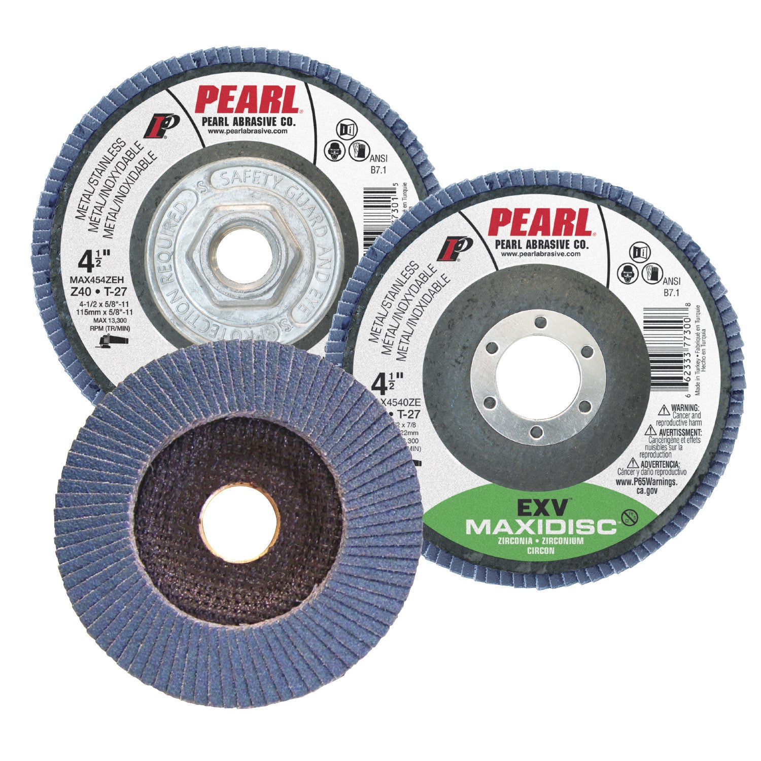 PEARL | Flap Disc | Exv MaxiDisc | Zirconia |  STANDARD DENSITY | Type 27