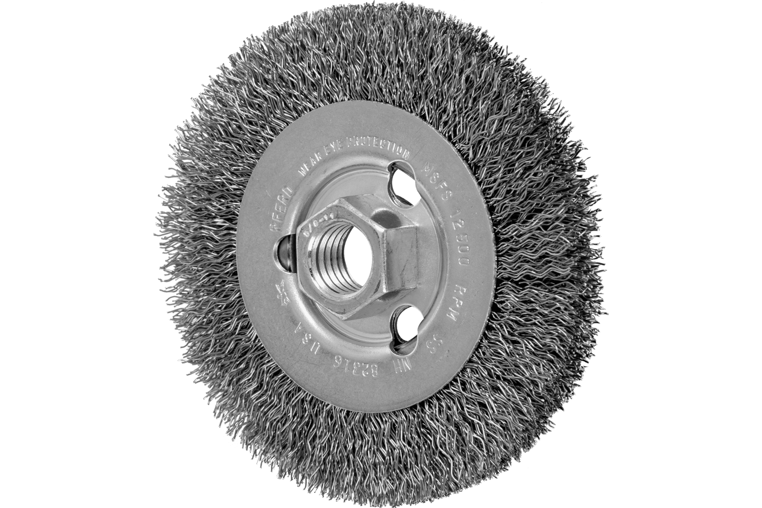 Crimped Wire Wheel Brush, 4 Inch / Stainless steel wire (INOX)