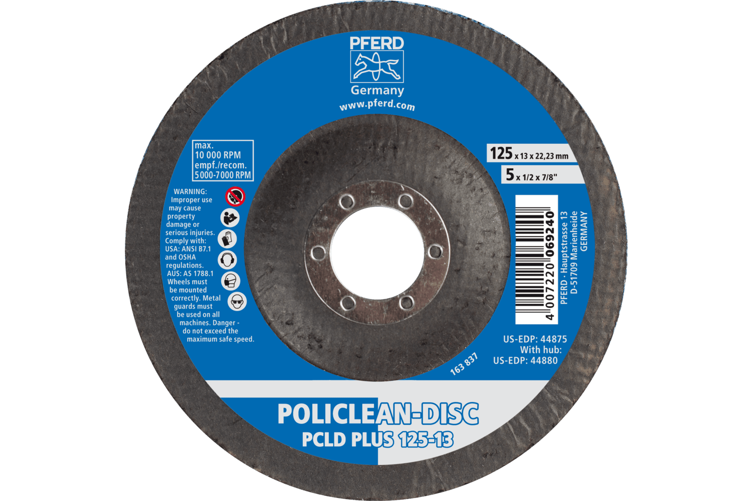 POLICLEAN® PLUS Disc, 5 x 1/2", PCLD PLUS