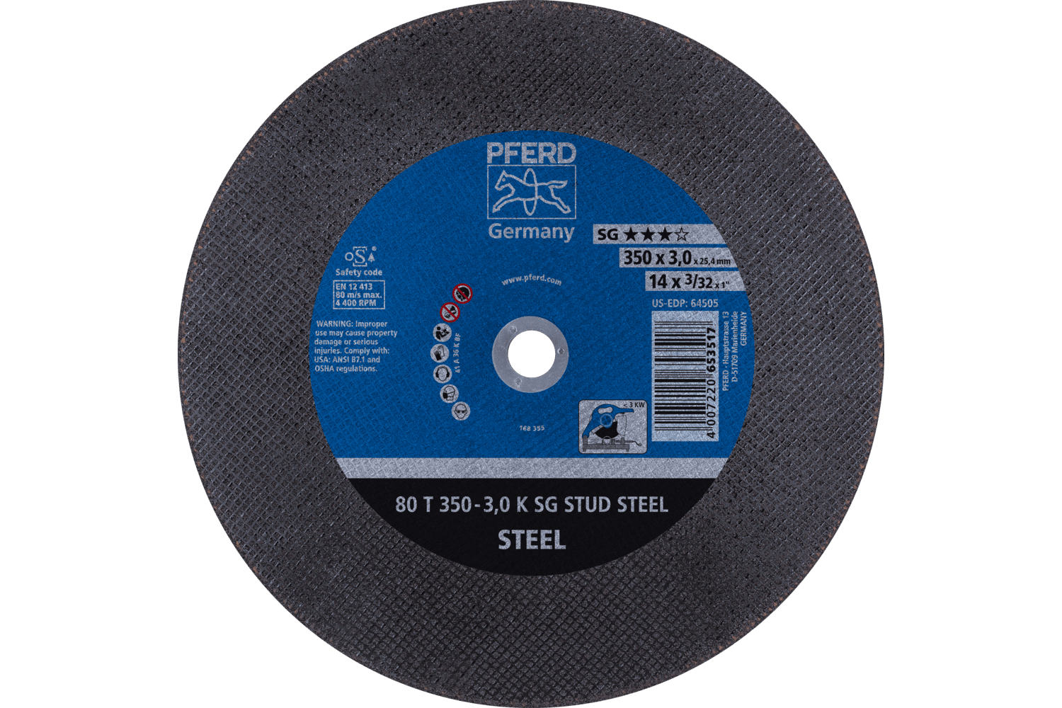 Portable Cut-Off Wheel, SG STUD STEEL
