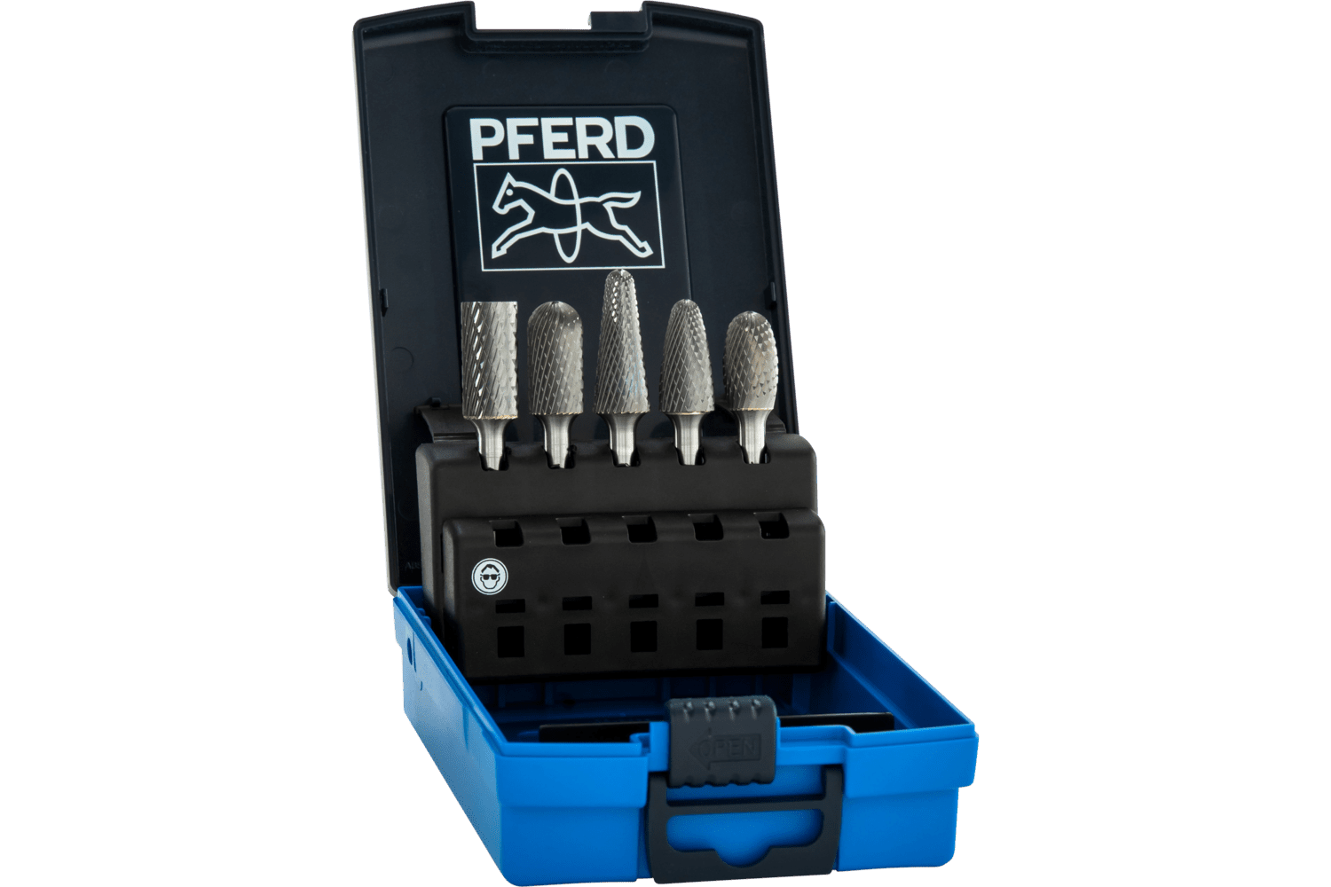 Carbide Bur Set 5 Piece Diamond Cut Plastic Case