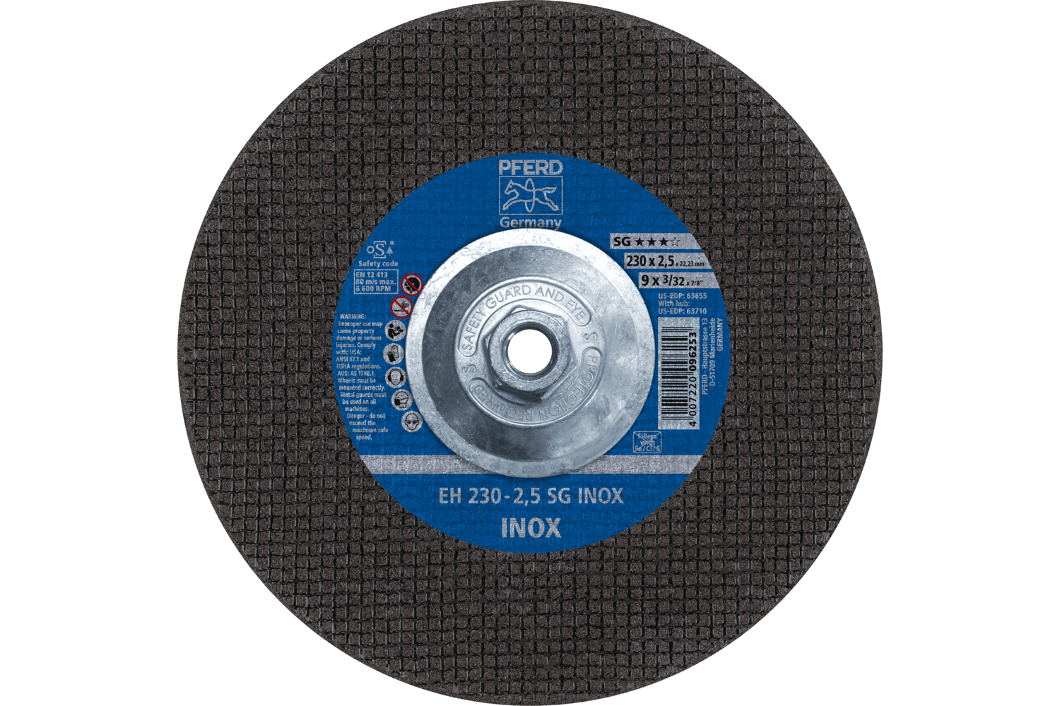 Cut-Off Wheel, SG INOX, 9" x 3/32 x 5/8-11, T27