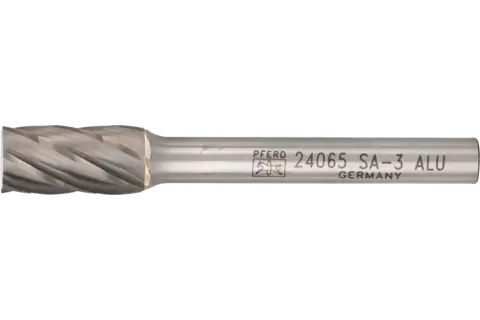PFERD Carbide Bur SA-3 Cylindrical Uncut End ALU Cut 3/8" x 3/4" x 1/4" Shank