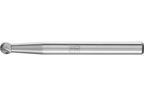 PFERD Carbide Bur SD-42 Ball Shape Single Cut 1/8" x 3/32" x 1/8" Shank