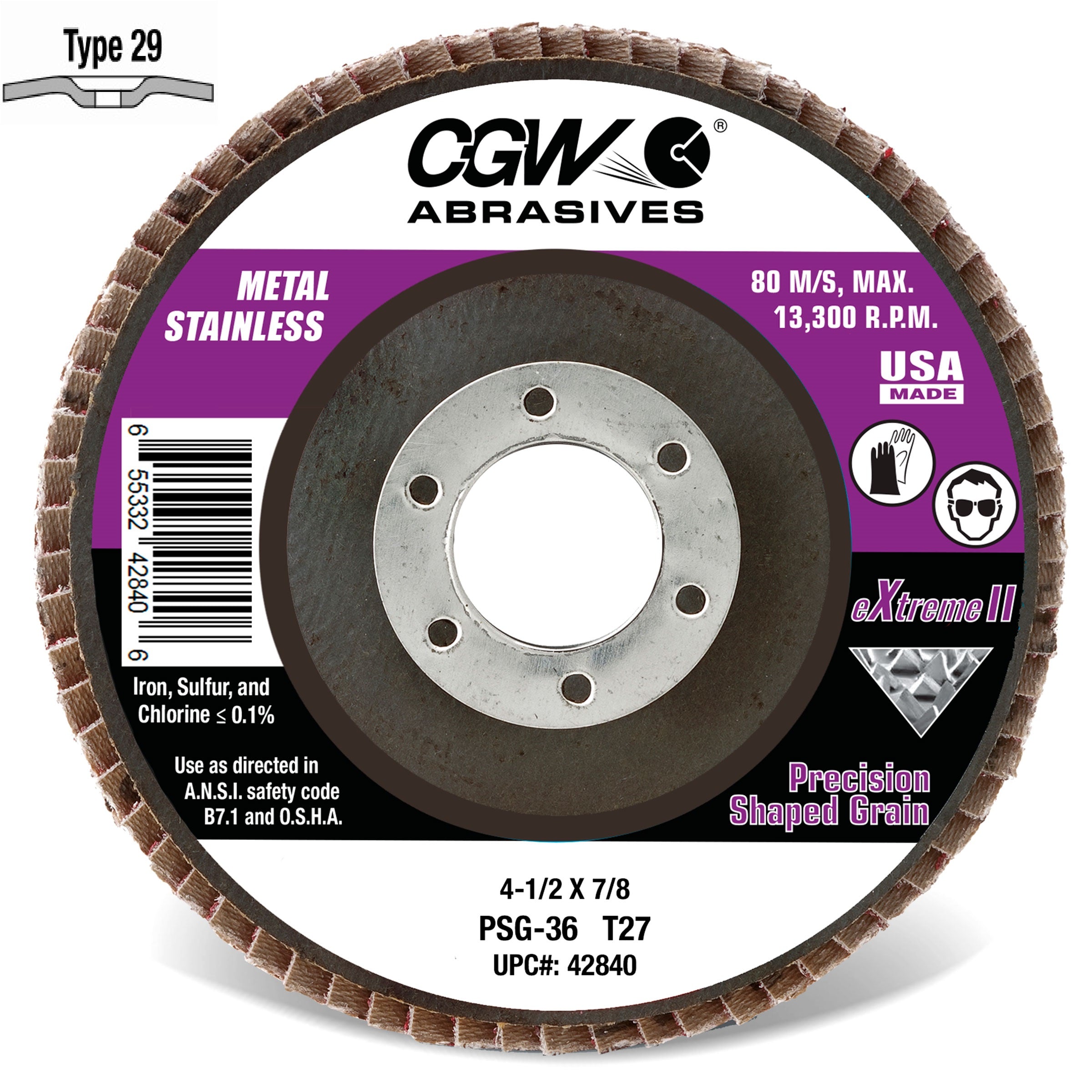 CGW | Flap Disc | PSG | STANDARD DENSITY | Type 29 (PREMIUM)