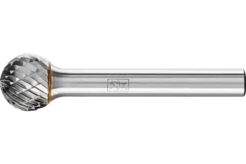 PFERD Carbide Bur SD-5 Ball Shape TOUGH Double Cut 1/2" x 7/16" x 1/4" Shank