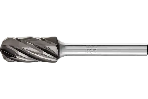 PFERD HICOAT® Carbide Bur SC-5 Cylindrical Radius End ALU Cut 1/2" x 1" x 1/4" Shank
