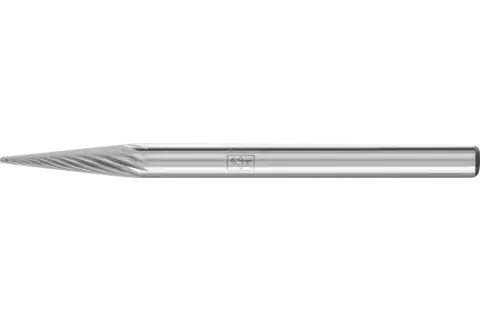 PFERD Carbide Bur SM-42 Pointed Cone Shape Single Cut 1/8" x 1/2" x 1/8" Shank