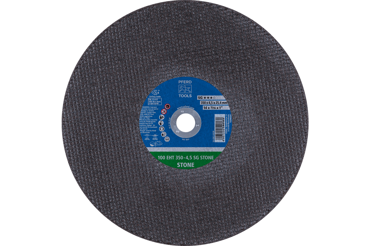 Portable Cut-Off Wheel, SG STONE, 14" x 1/8 x 1