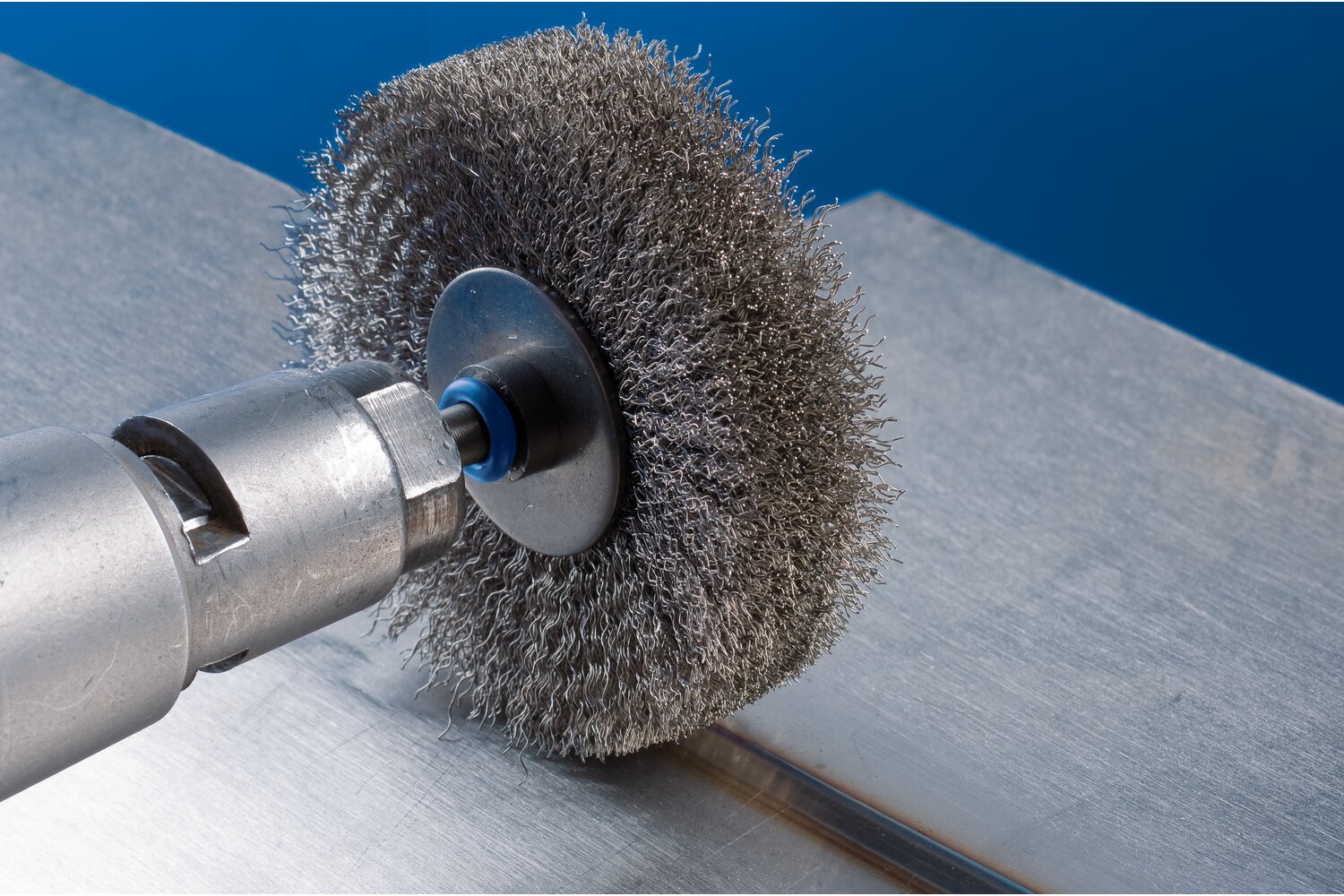 INOX-TOTAL Crimped Wire Wheel Brush 2" Dia. .008 SS 1/4" Shank