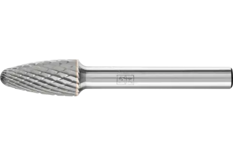 PFERD Carbide Bur SF-3 Tree Shape Diamond Cut 3/8" x 3/4" x 1/4" Shank