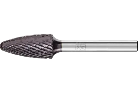 PFERD HICOAT® Carbide Bur SF-5 Tree Shape Double Cut 1/2" x 1" x 1/4" Shank