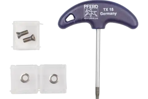 PFERD 2" ALUMASTER Service Set - TORX Key, 2 Screws, 2 Inserts