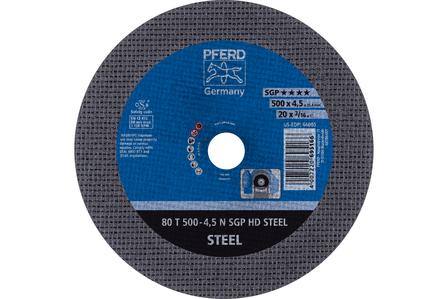 Large Diameter Cut-Off Wheel, SGP HD STEEL