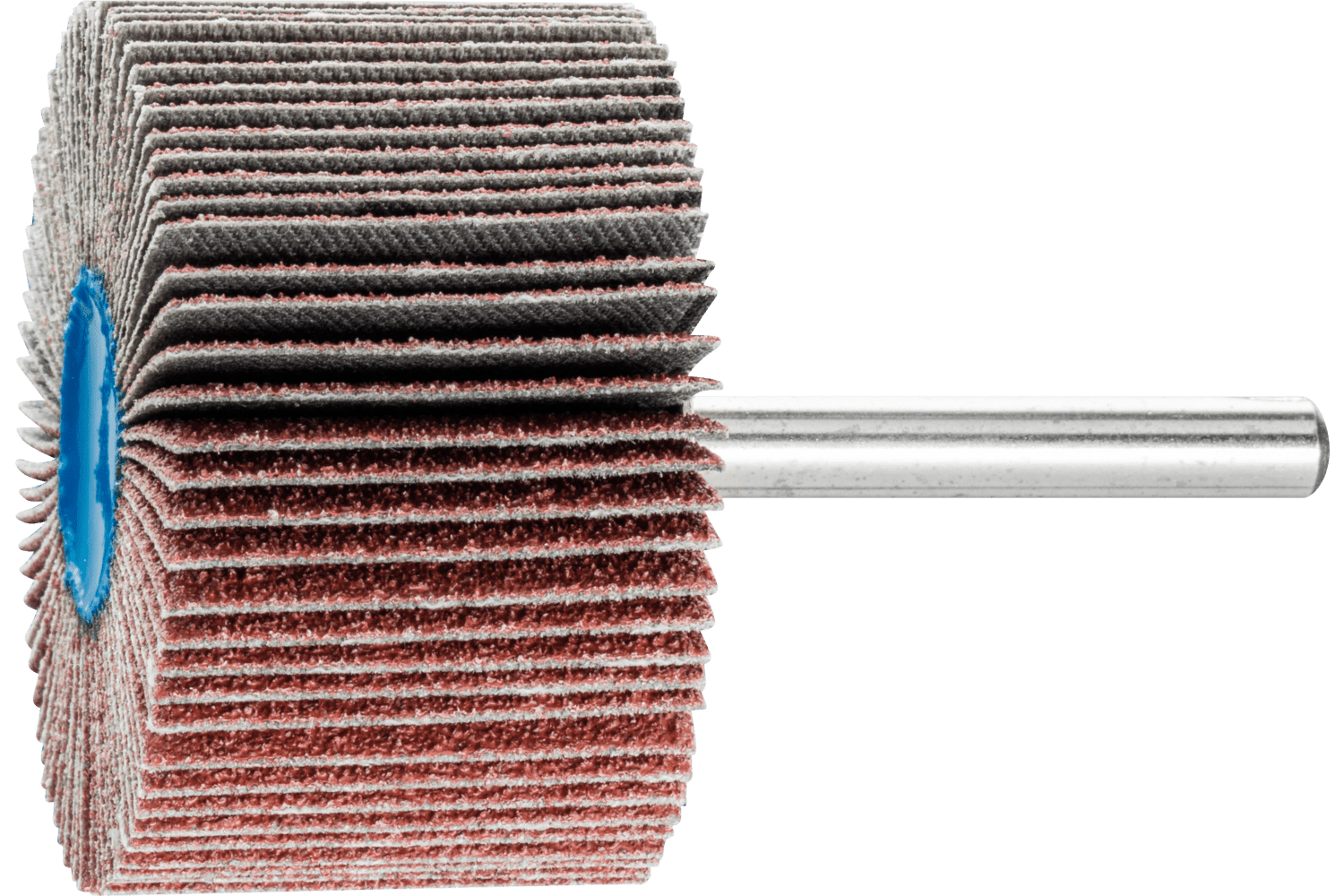 Mounted Flap Wheel, 2" x 1-1/2, 60 Grit, 1/4" Shank, Aluminum oxide