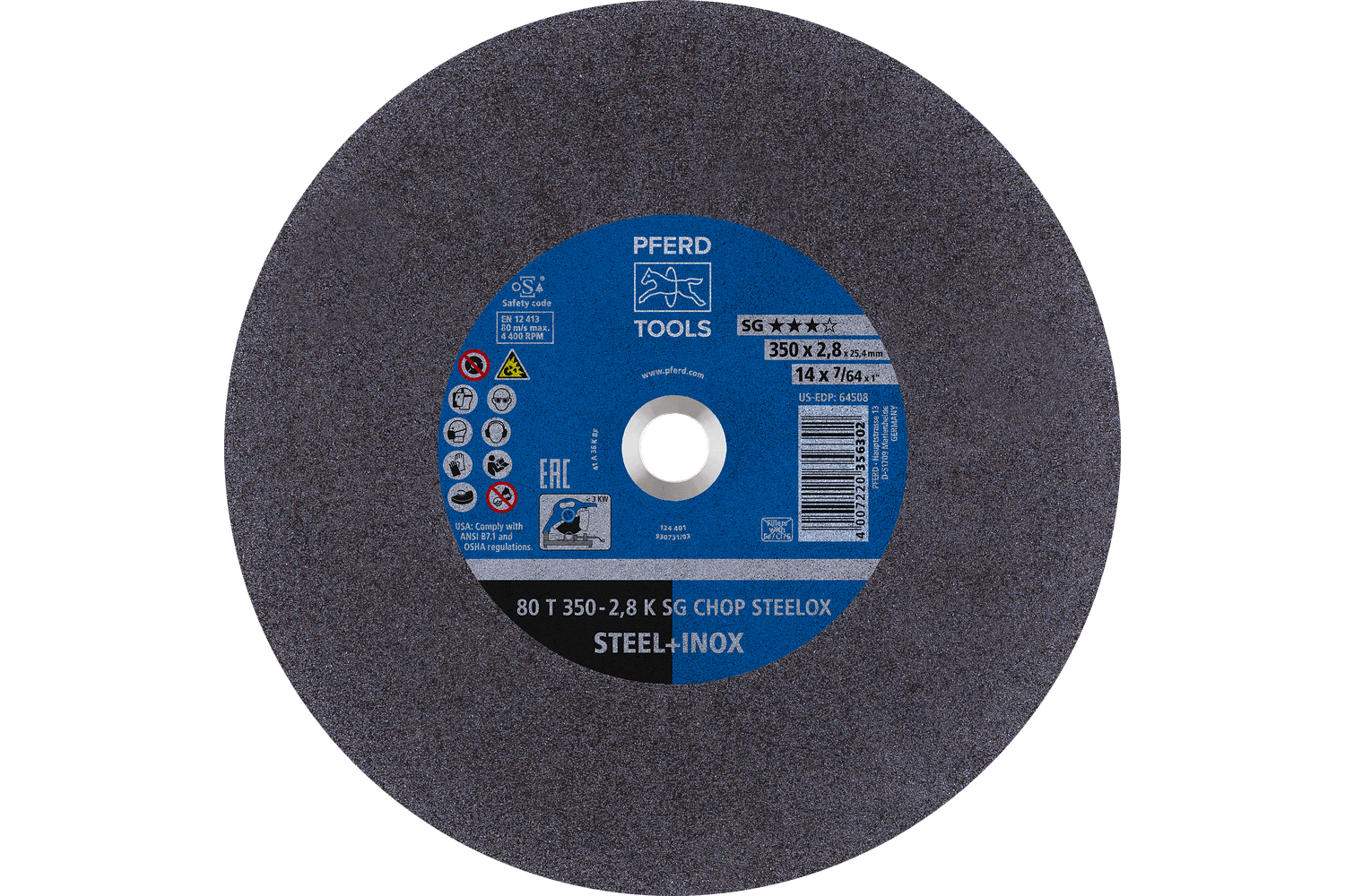 Large Diameter Cut-Off Wheel, SG CHOP STEELOX