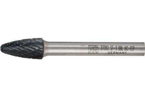PFERD HICOAT® Carbide Bur SF-3 Tree Shape Double Cut 3/8" x 3/4" x 1/4" Shank
