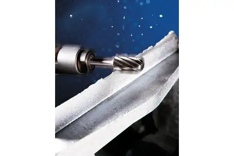 High-performance tungsten carbide burs, ALU/Non-Ferrous cut, Cylindrical bur with radius end – Shape C