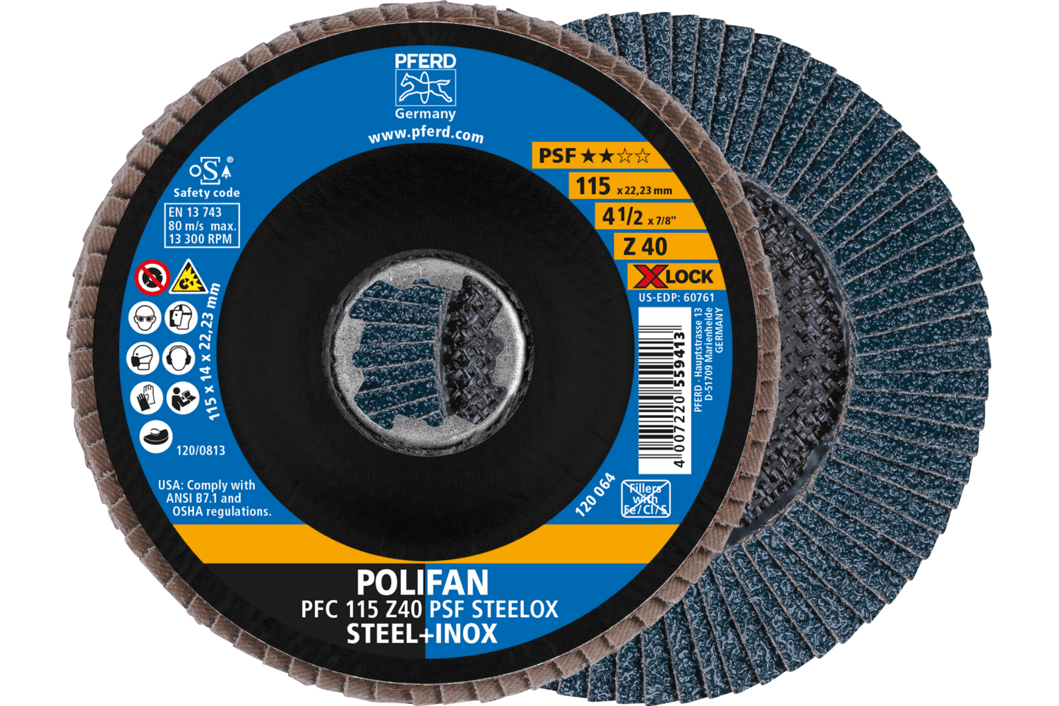 Flap Disc, Z PSF STEELOX