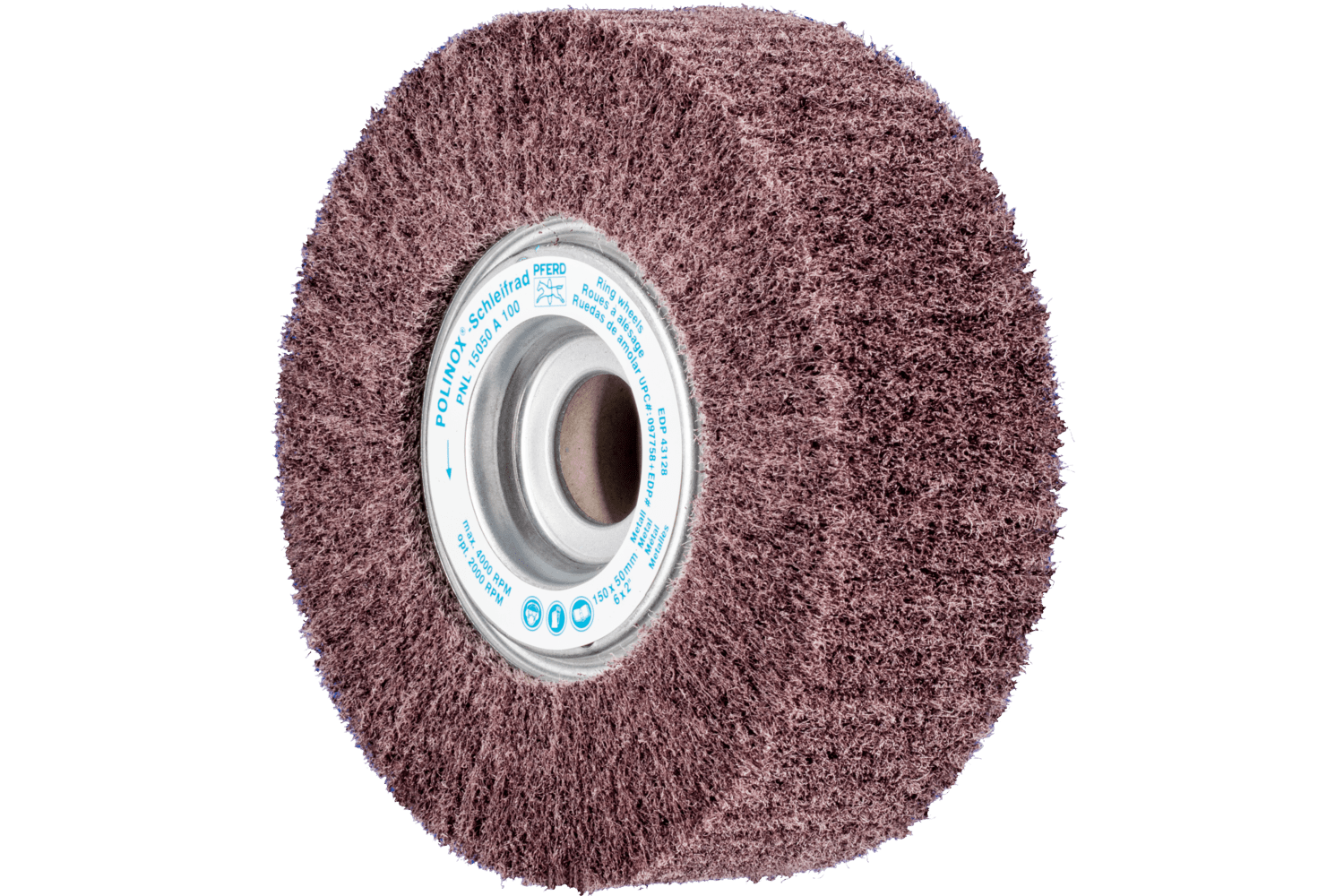 POLINOX® unmounted flap wheels, 6 x 2", 100 Grit