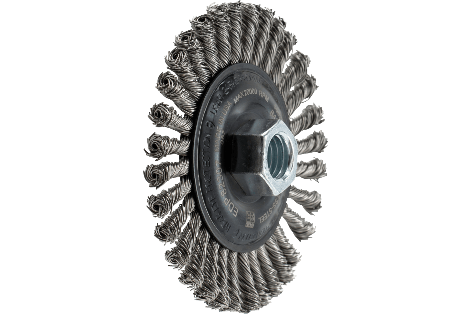 Stringer Bead Wheel Brush, 4 Inch / Stainless steel wire (INOX), 79184831