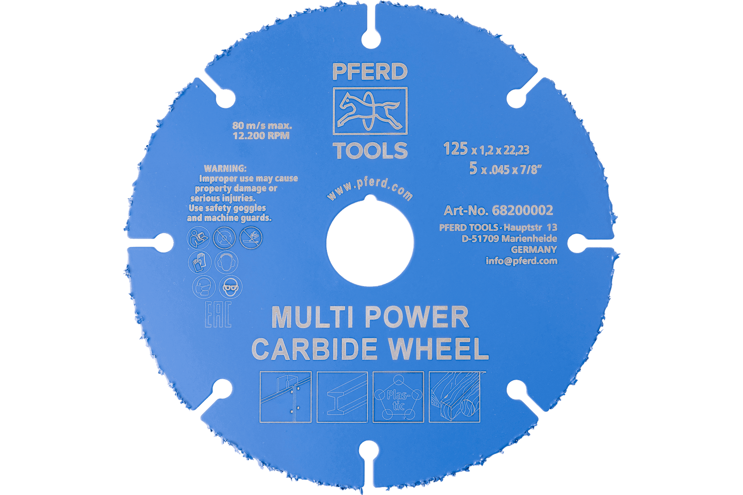 DS Multi Power Carbide Cut-off Wheel, 5" x 0.045 x 7/8, retail packaging