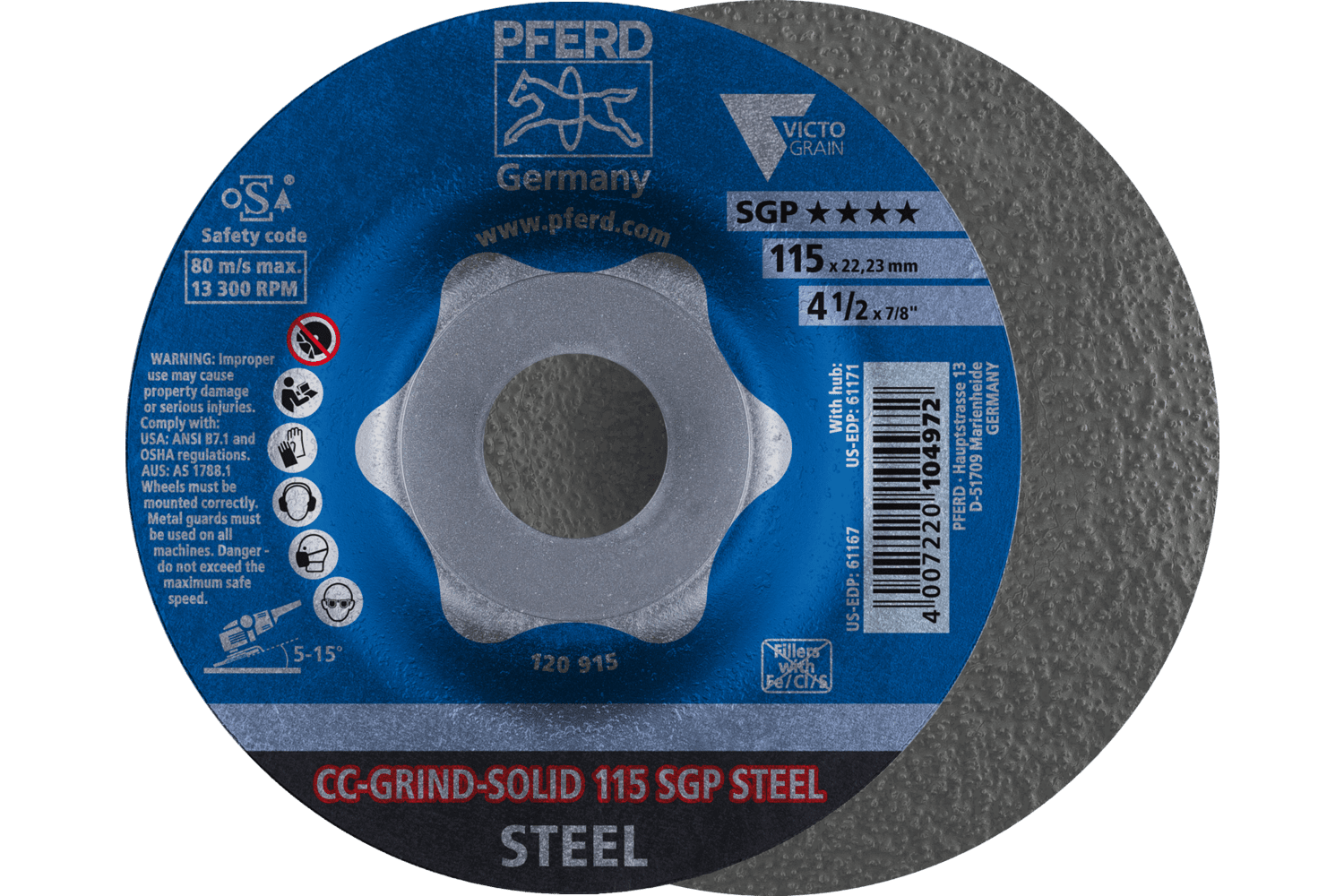 Grinding disc, CC-GRIND®-SOLID, SGP STEEL VICTOGRAIN®