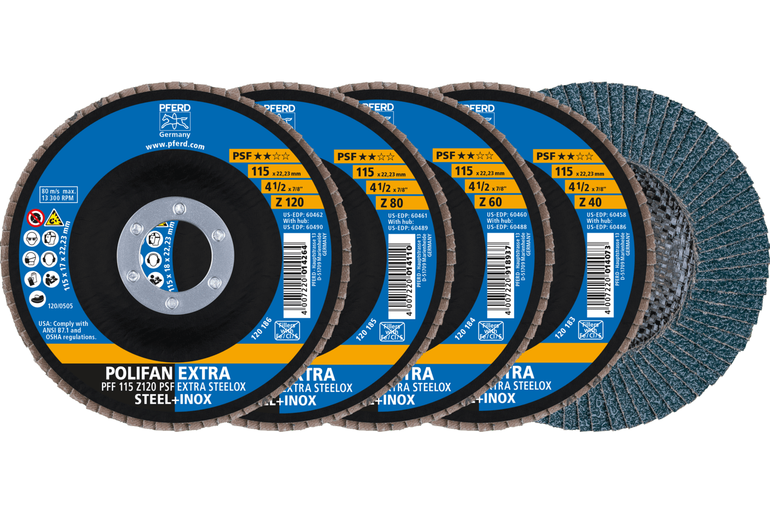 Flap Disc Set, ZPSF EXTRA STEELOX, Flat