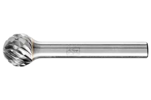 PFERD Carbide Bur SD-5 Ball Shape OMNI Double Cut 1/2" x 7/16" x 1/4" Shank