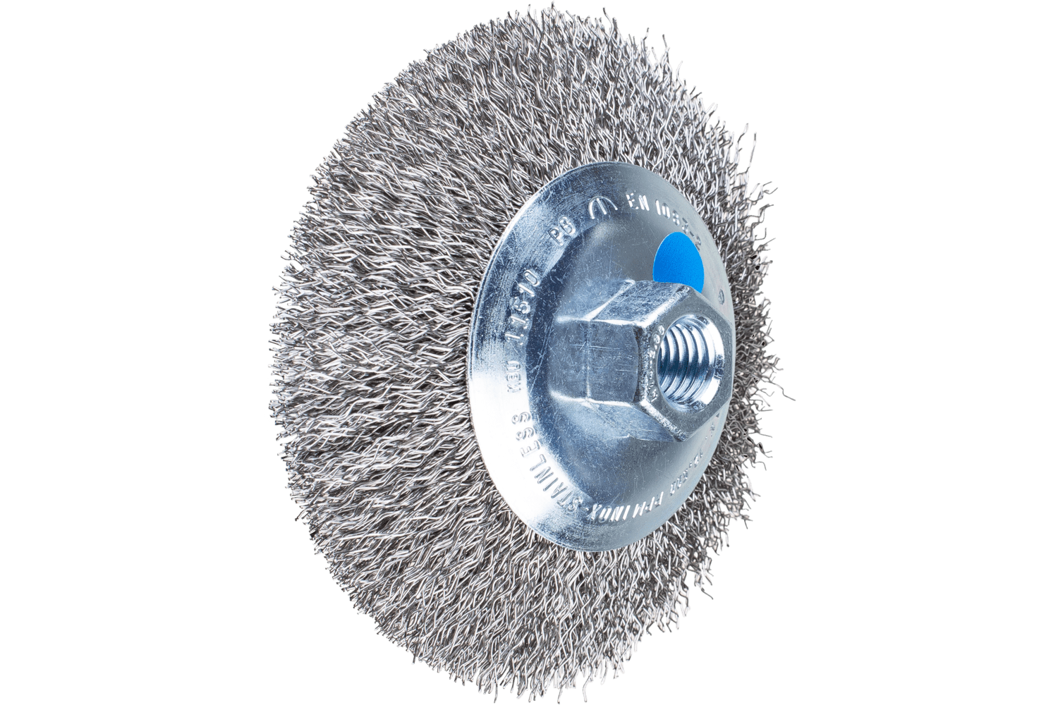 Crimped Wire Bevel Brush, 4 1/2 Inch / Stainless steel wire (INOX)