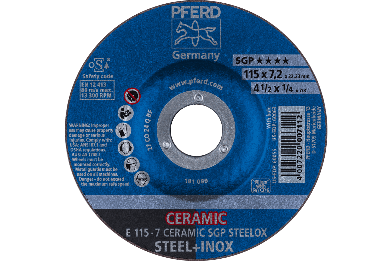 Grinding Wheel, CERAMIC SGP STEELOX