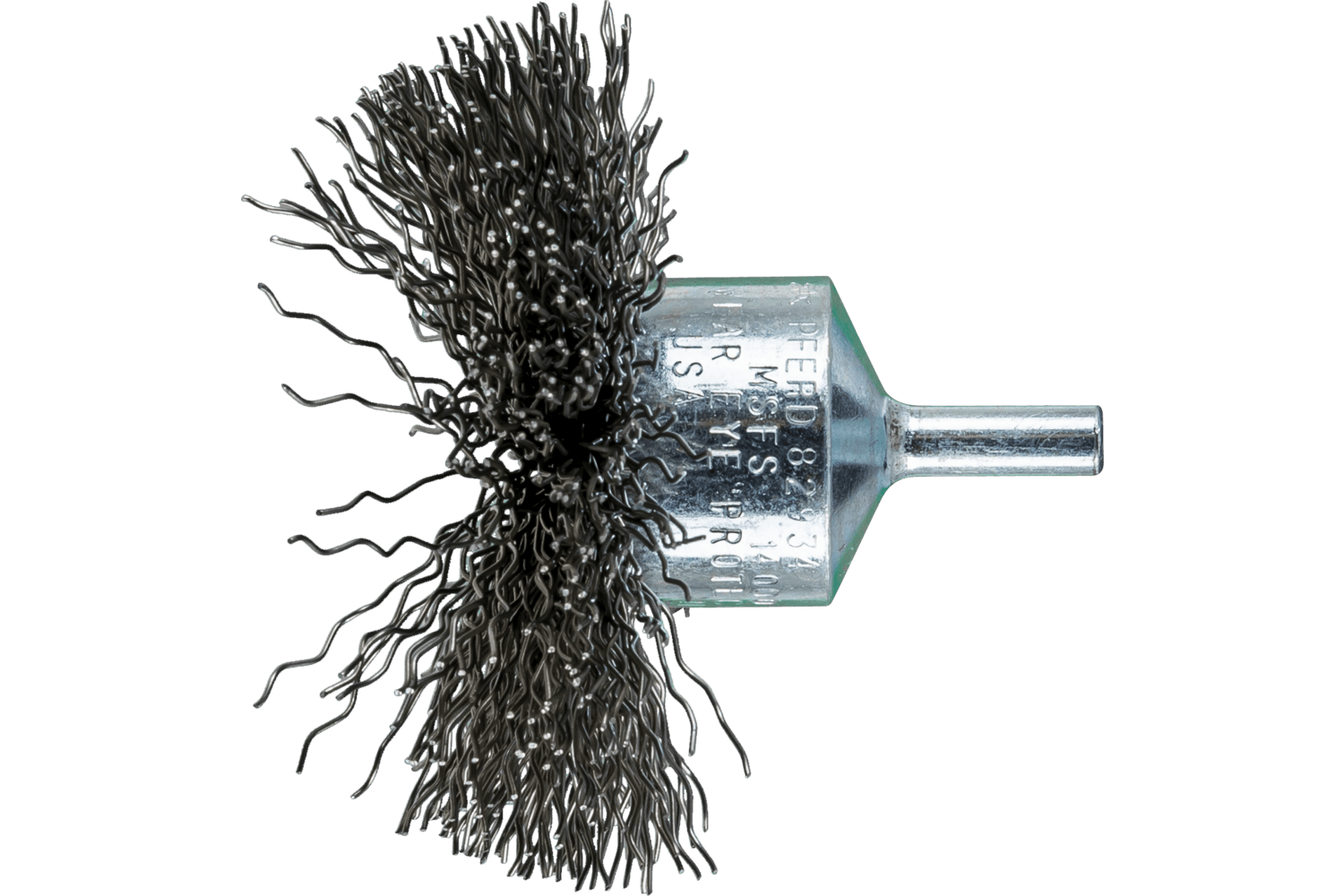 Circular Mounted End Brush, 3 Inch / Steel wire (ST), 79182934