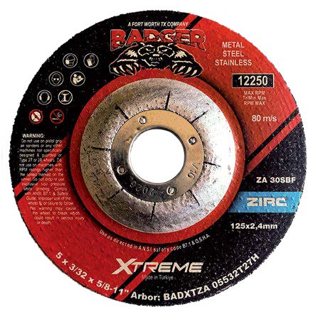 Badger | Grinding & Pipeline Disc | Zirconia | Type 27