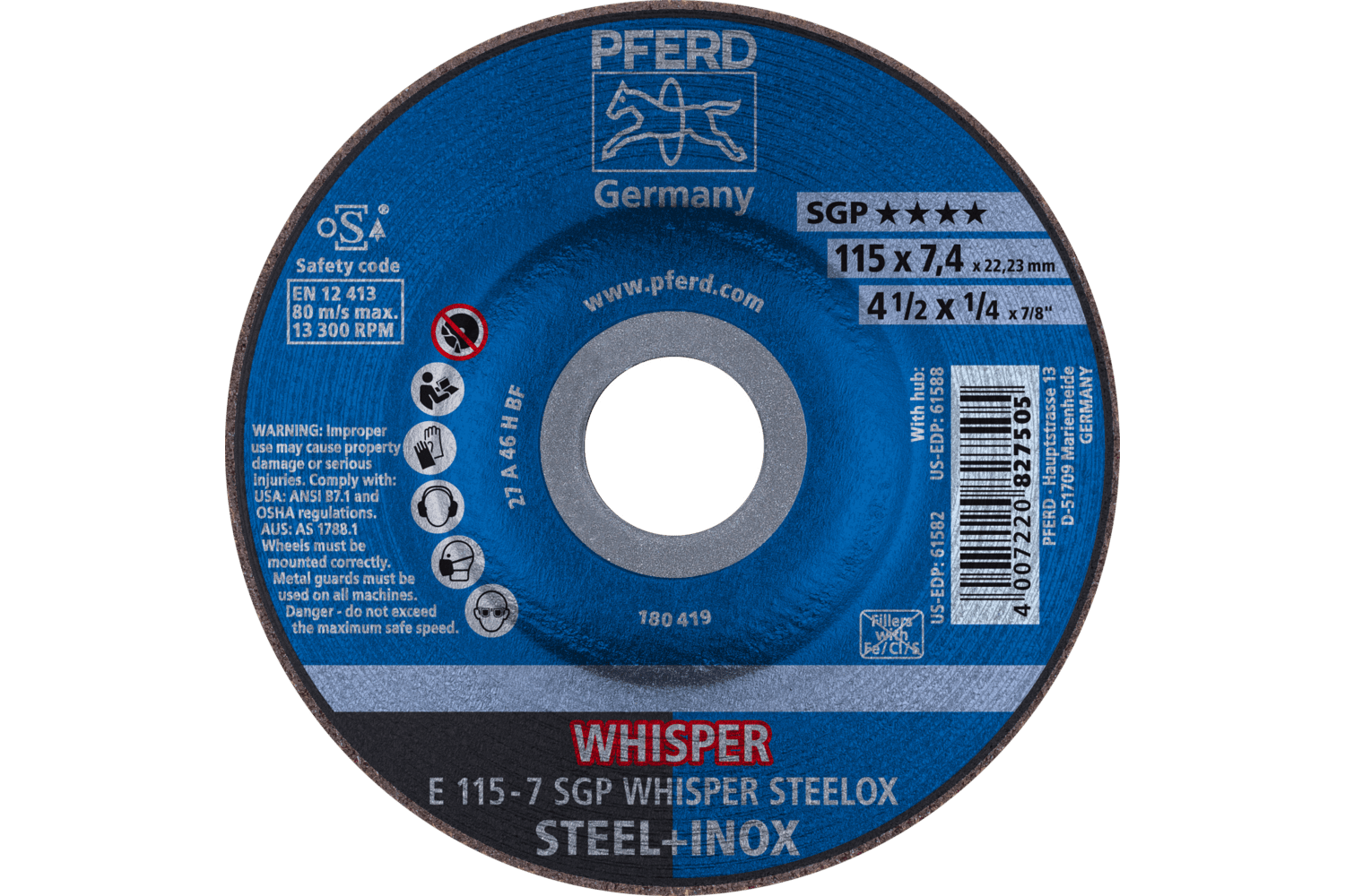 Grinding Wheel, SGP WHISPER STEELOX