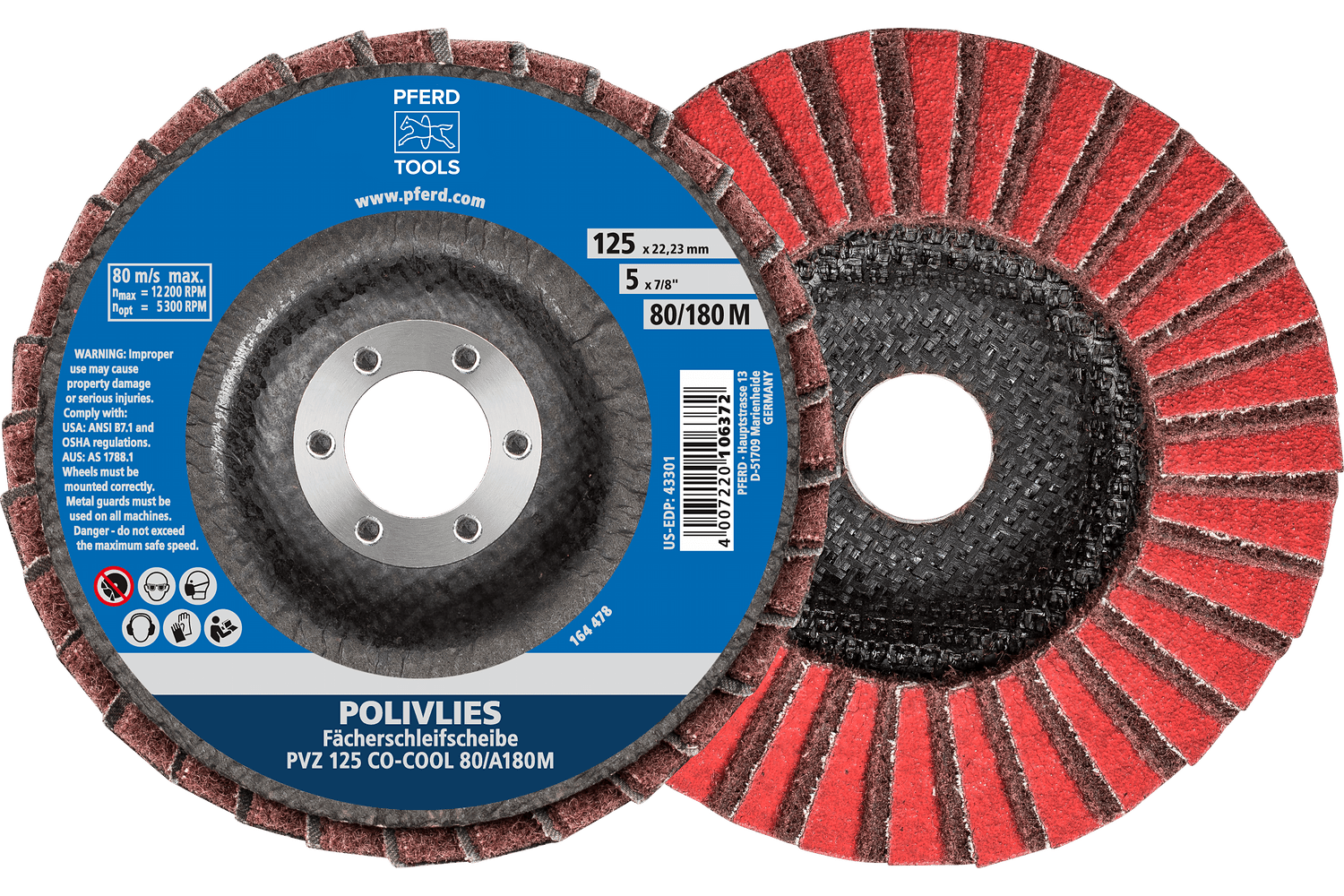 POLIVLIES® flap discs, Ceramic oxide CO-COOL
