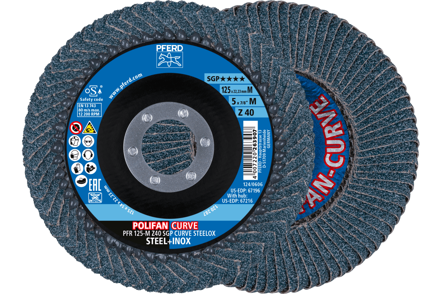 Flap Disc, Z SGP CURVE STEELOX, Zirconia