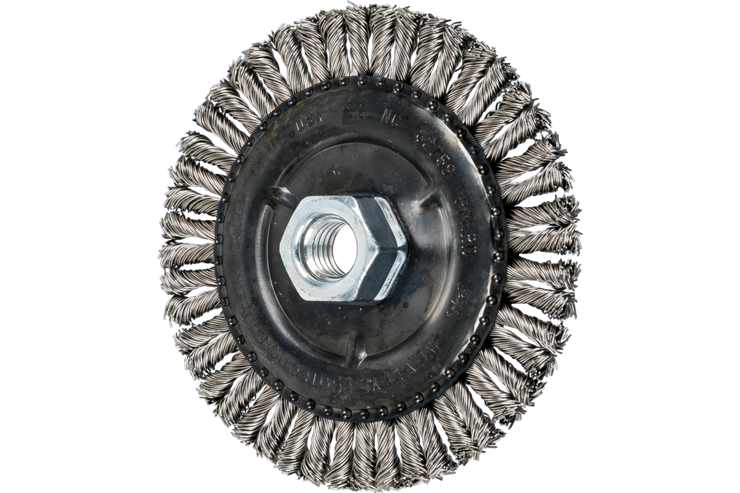 COMBITWIST® Stringer Bead Wheel Brush, 4 7/8 Inch / Stainless steel wire (INOX)