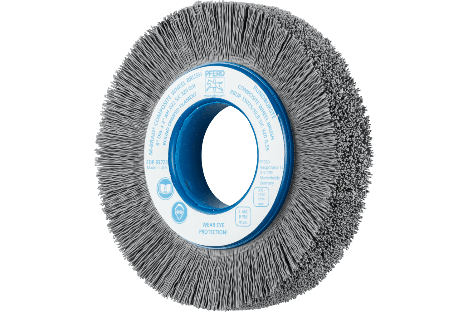 M-BRAD® Composite Wheel Brush, 6 Inch / Silicon carbide (SiC), 79183723
