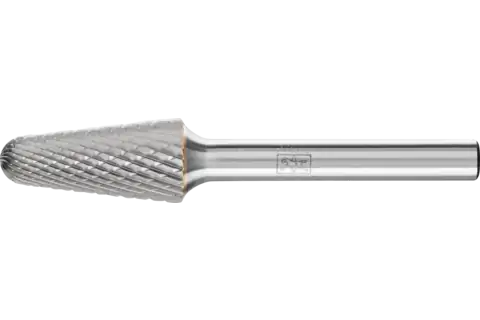 PFERD Carbide Bur SL-4 14° Taper Diamond Cut 1/2" x 1-1/8" x 1/4" Shank