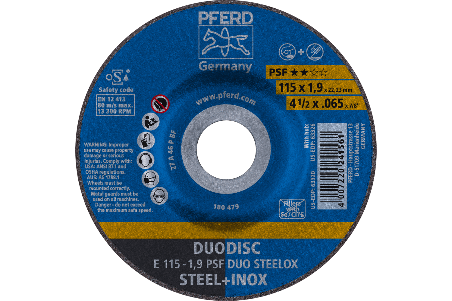 Combination Wheel, PSF DUODISC STEELOX