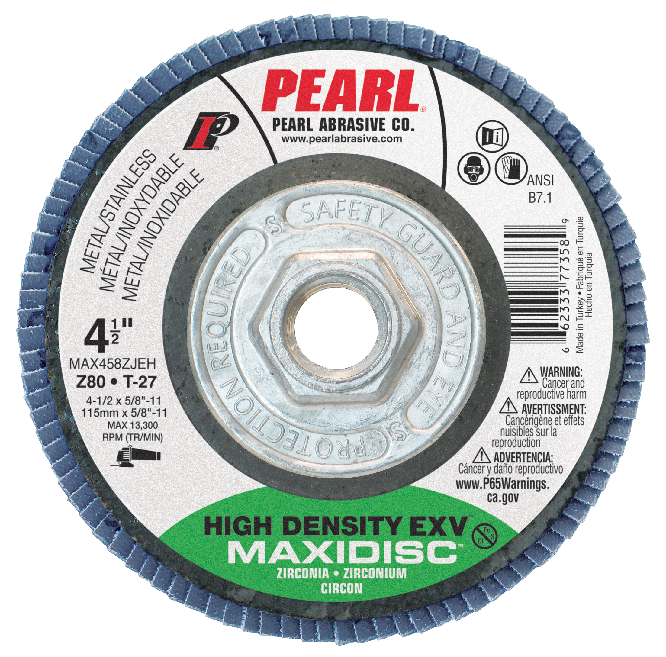 PEARL | Flap Disc | Exv MaxiDisc | Zirconia | HIGH DENSITY | Type 27